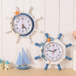Jeffergarden horloge murale m�diterran�enne, horloge � tic - tac sur le th�me deet de la plage, avec ...