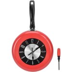 Jeffergarden horloge murale de pole  frire, pot de cuisine en aluminium, horloges dcoratives suspendues ...