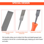 Jeffergarden kit d'aff�tage pour tron�onneuse, comprenant : manche, lime, limes plates, porte - lime, ...