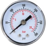 Manomtre mcanique pour air, huile et eau, connexion arrire bspt 1 / 8' (0 - 300 psi 0 - 20 bar) - ...