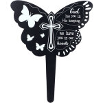 Jeffergarden piquet comm�moratif texte blanc sur noir lissant, plaque fun�raire de cimeti�re en m�tal ...