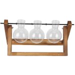 Jeffergarden - plante terrarium avec support en bois vase en verre planteur en verre de bureau pour la ... Jeffergarden - plante terrarium avec support en bois vase en verre planteur en verre de bureau pour la ...