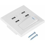 Prise murale usb, prise de commande de commutateur à 4 ports 5v 2. 1a / 1a 4100ma prise de charge du ... Prise murale usb, prise de commande de commutateur à 4 ports 5v 2. 1a / 1a 4100ma prise de charge du ...