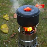 Jeffergarden réchaud à bois portable pliable et coupe - vent, réchaud à alcool compact en acier inoxydable ... Jeffergarden réchaud à bois portable pliable et coupe - vent, réchaud à alcool compact en acier inoxydable ...