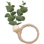 Jeffergarden ronds de serviette en fausse feuille d'eucalyptus tiss�s � la main, style champ�tre printanier ...
