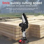 Jeffergarden scie d'�lagage �lectrique portable 21 v 6 pouces, petite scie � cha�ne avec moteur � balais ...