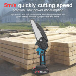 Jeffergarden scie d'�lagage �lectrique portable 21 v 6 pouces, petite scie � cha�ne avec moteur � balais ...