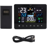 Jeffergarden station m�t�o sans fil avec �cran tactile, capteur ext�rieur sans fil, pression atmosph�rique, ...