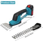 Jeffergarden taille - haie sans fil au lithium, portable, double usage, batterie 21 v, pour la taille, ...