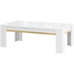 Altobuy - jemma - table basse laque blanc et dcor dor