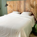 Jet de lit rversible polaire / motif jacquard blanc 240x250 cm