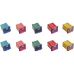 Jeu de 12 fusibles automobiles carr�s 12 v - 24 v (20 a / 25 a / 30 a / 40 a / 50 a / 60 a, 2 pi�ces ...