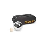 Jeu de 3 boules de ptanque en mtal avec tui de transport