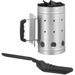 Jeu de barbecue 2 pices, chemine d'allumage en acier, pelle  charbon plate, allume - charbon pour ...