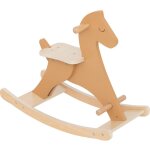 Jeu � bascule cheval pour enfant en bois coloris marron - longueur 64 x profondeur 31 x hauteur 54, 5 ...