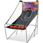 Jeu de basketball pliable, panier basket 2 paniers et 4 ballons, 8 modes de jeux, capteur lectrique, ...