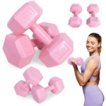 Jeu dhalteres hexagonaux 2x4 kg poids dexercice charge de fitness rose modernhome