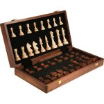 Jeu d'�checs en bois - �chiquier pliant pour adultes et enfants avec figurines et plateau