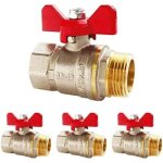 Jeu de quatre vannes � sph�re m�le / femelle 20 / 27 vanne papillon d�bit d'eau optimal gr�ce � un passage ...