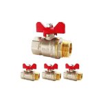 Jeu de quatre vannes � sph�re m�le / femelle 20 / 27 vanne papillon d�bit d'eau optimal gr�ce � un passage ...