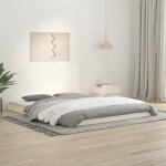 Cadre de lit blanc 160x200 cm bois de pin massif Cadre de lit blanc 160x200 cm bois de pin massif