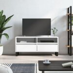 Jinlefu - meuble tv, banc tv blanc 100x34, 5x44, 5 cm bois d'ingnierie vidaxl