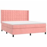 Jinlefu - sommier à lattes de lit avec matelas rose 160x200 cm velours vidaxl Jinlefu - sommier à lattes de lit avec matelas rose 160x200 cm velours vidaxl