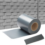 Jiubiaz 1 rouleau de bandes brise - vue en pvc 35 m x 19 cm film brise - vue avec 30 clips de fixation ...