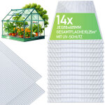 Jiubiaz 14x plaques de polycarbonate creux 4mm 121x60, 5cm d�coupe 10, 25m� r�sistant uv plaques � double ...