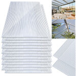 Jiubiaz 28x plaques de polycarbonate creux 4mm 121x60, 5cm d�coupe 20, 5m� r�sistant uv plaques � double ...