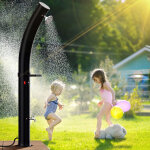 Jiubiaz 35l douche solaire courb�e avec porte - savon ? douche ext�rieure �l�gante pour jardin