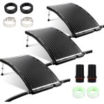Jiubiaz 3x syst�me de chauffage pour piscine - magnifique panneau de chauffage solaire de piscine courb� ...