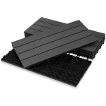 Jiubiaz 6pcs dalle de terrasse, rev�tement de sol ext�rieur, terrasse composite, 30x60cm balcon jardin ...