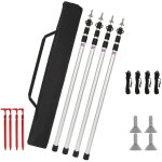 Jiubiaz accessoires pour kiosque, barnum et tonnelle ? 4 pcs m�ts de tente t�lescopiques r�glables 88?234 ...