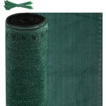 Jiubiaz brise vue occultant en hdpe 150g / m� 1x20m brise vue renforc� avec attaches de fixation vert ...