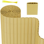 Jiubiaz canisse en pvc pour jardin balcon terrasse ? brise - vue et brise - vent, stable et moderne bambou ...
