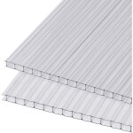 Jiubiaz plaques polycarbonate pour serre 10, 25 m� lot de 14 panneaux translucides 4 mm 121 x 60, 5 cm, ...