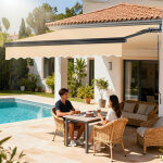 Jiubiaz store banne mural articul� store �lectrique r�tractable protection uv50 + 3x2 m aluminium cadre ...