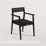 Jj. - chaise de jardin en bois avec accoudoirs jules