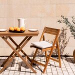 Table de jardin en bois pliante 48 cm june - 2 pers.