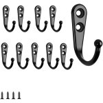 10 pcs patre porte manteau murale vintage crochet mtal de porte chapeau inox avec vis pour salle de ...