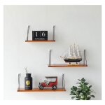 Lot de 3 Étagère flottante Étagère murale marron tablette flottant en bois pour chambre salle de bain ... Lot de 3 Étagère flottante Étagère murale marron tablette flottant en bois pour chambre salle de bain ...