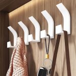 Plastique crochet adhesif, porte serviette, support mural auto - adh�sif, accroche torchon cuisine - ...