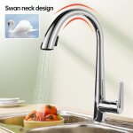 Jn. songs - robinet cuisine avec douchette extractible mitigeur cuisine rotatif � 360� argent 2 modes ...