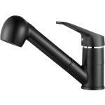 Jn. songs - robinet de cuisine mitigeur de lavabo avec douchette extractible  360 monotrou eau froide ...