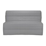 Joe banquette bz 3 places - tissu gris clair - contemporain - l 143 x p 97 cm Joe banquette bz 3 places - tissu gris clair - contemporain - l 143 x p 97 cm