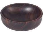 Bol xl en bois de rose naturel - 20cm - fait main - pi�ce unique - id�al pr�sentations culinaires & d�co ...