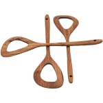 Cuill�re � risotto en teck naturel - long manche 38cm - ustensile de cuisine artisanale - bois recycl� ...