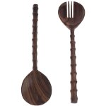 Grande cuill�re en bois de rose - 24cm - ustensile de cuisine artisanal - style ethnique - finition naturelle ...