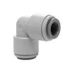 John guest speedfit - coude gal rigide 90 push - fit en actal gris pour tuyau 5 / 16' (8 mm)